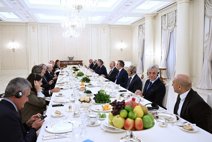 İtaliya Prezidenti Sercio Mattarellanın şərəfinə rəsmi ziyafət verildi